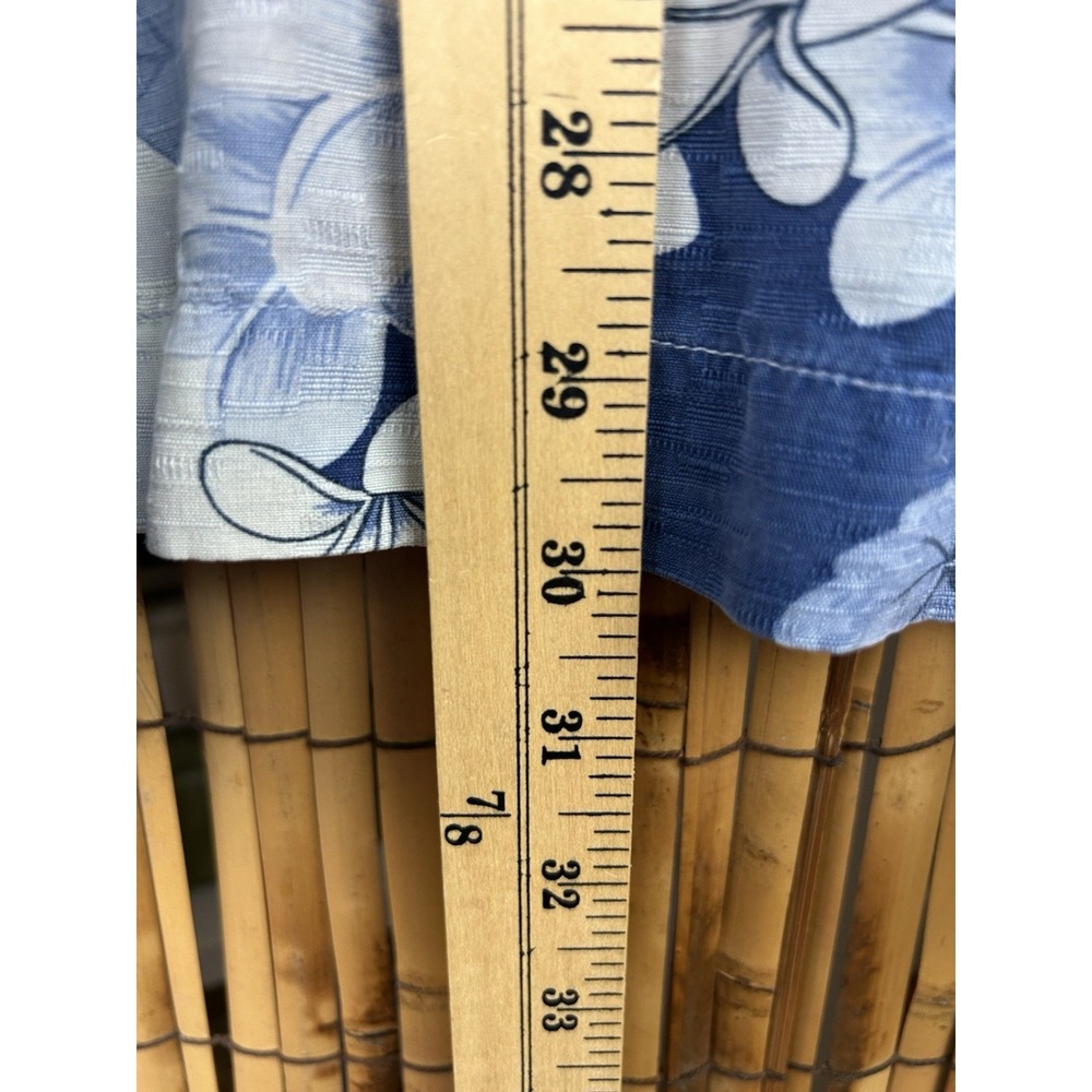 Bermuda Bay 100% Silk Hawaiian Shirt Blue White‎ Short Sleeve Button Up Size 2XL - Picture 13 of 13